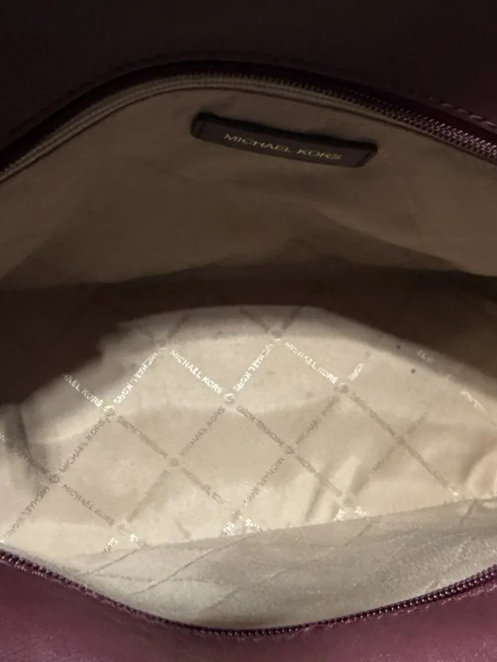 Michael Kors Jet Set Travel Medium Saffiano Leather Tote - Burgundy